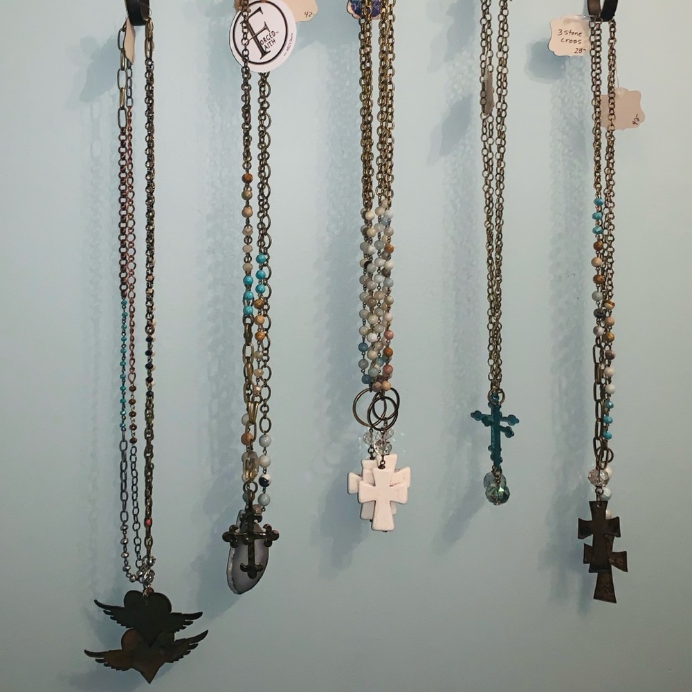 Hand Crafted Necklaces with salvage metal & beads!